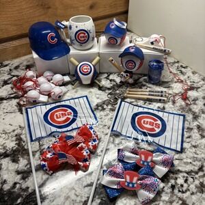 MLB Chicago Cubs Baseball Party Decor Favors or Christmas Tree Lot GUC Vintage